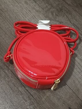 Marc Jacobs Red Round Canteen Patent Crossbody Bag